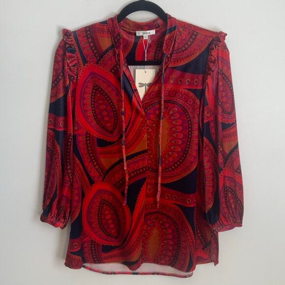 TYLER BOE Cheryl‎ Velvet Shirt NWT Small $188 - Picture 2 of 7